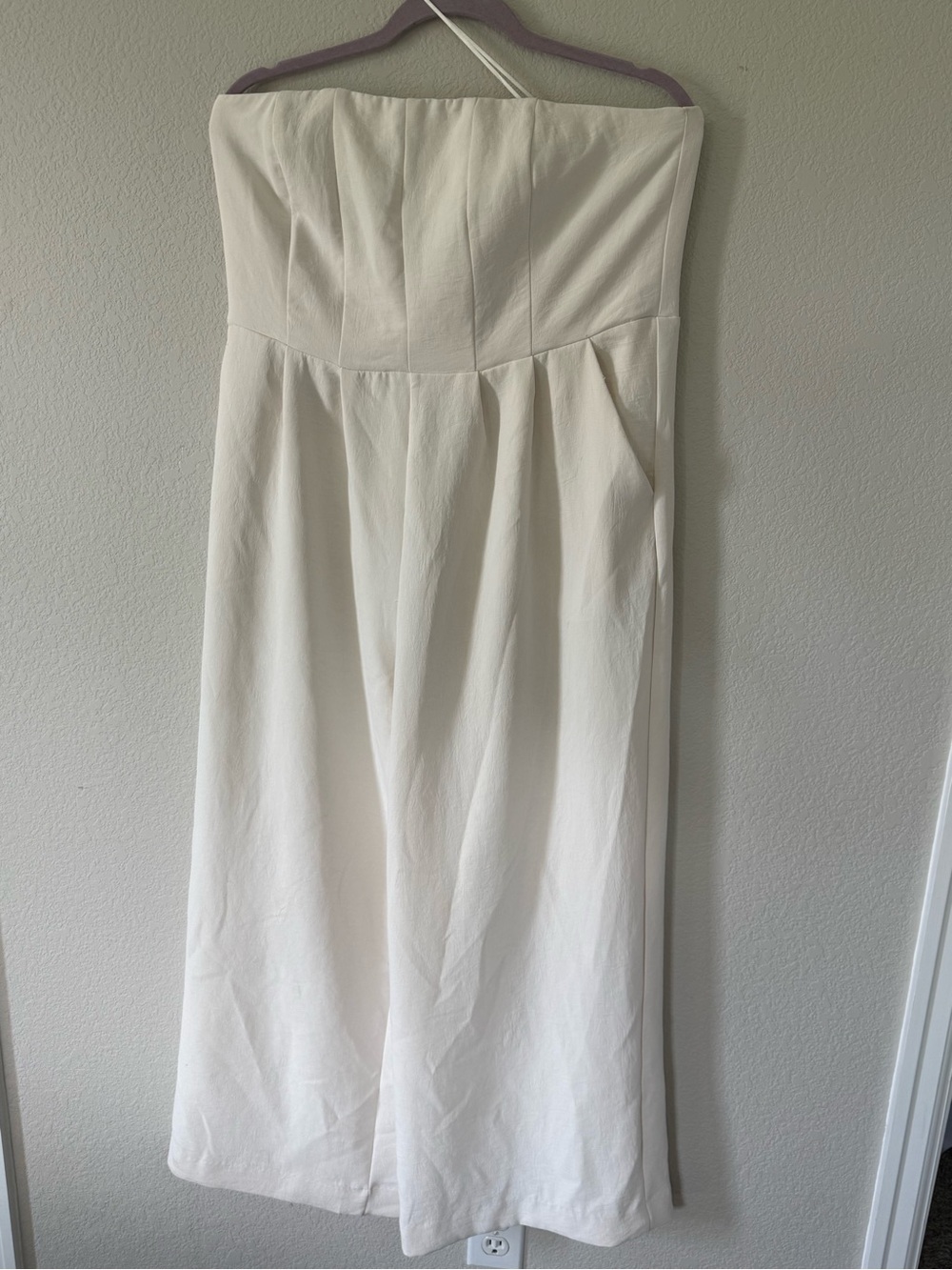 a new day White Strapless Wide-Leg Jumpsuit - Picture 2 of 5